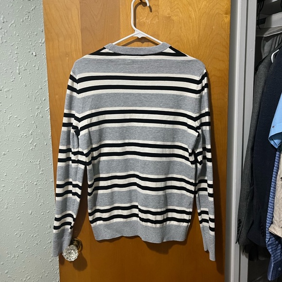 Michael Kors Women’s Sweater in Gray and Black Stripes - Picture 4 of 5